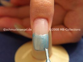 Nail art pen de color turquesa