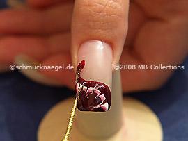 Nail art liner de color oro-Glitter