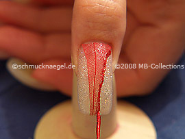 Nail art liner de color rojo-Glitter