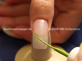 Nail art liner en verde claro