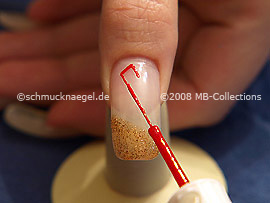 Nail art pen de color rojo