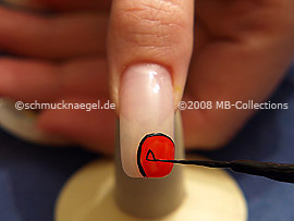 Nail art liner de color negro