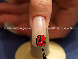 Nail art liner de color negro