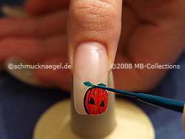 Nail art liner de color verde oscuro