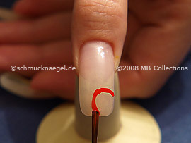 Esmalte de color naranja oscuro
