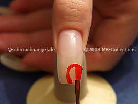 Esmalte de color naranja oscuro