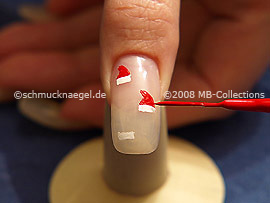 Nail art liner de color rojo