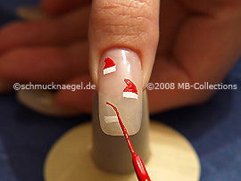 Nail art liner de color rojo