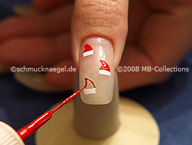 Nail art liner de color rojo