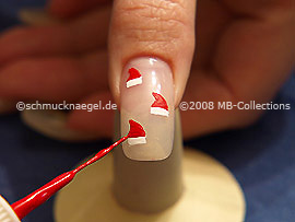 Nail art liner de color rojo