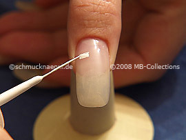 Nail art liner de color blanco