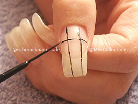 Nail art liner de color negro