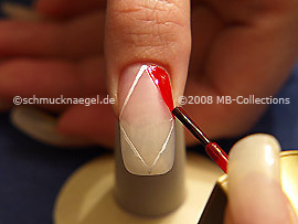 Esmalte de color rojo