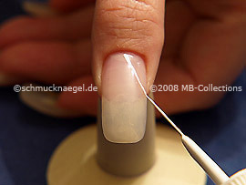 Nail art liner de color blanco