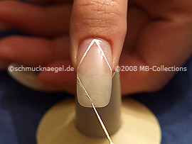 Nail art liner de color blanco