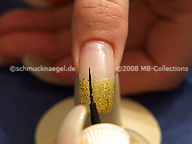 Nail art liner de color negro