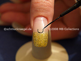 Nail art liner de color negro