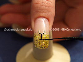 Nail art liner de color negro