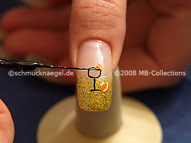 Nail art liner de color negro