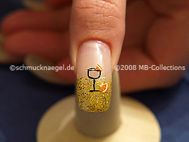 Nail art liner de color negro
