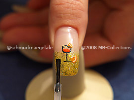 El esmalte transparente protege el motivo
