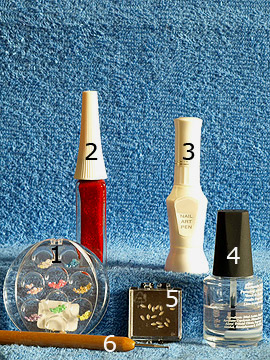 Productos para decoración de uñas con nail art liner en rojo-glitter - Perlas medias, Nail art liner, Piedras strass, Spot-Swirl