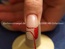 Nail art liner en rojo-Glitter
