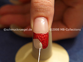 Nail art liner de color blanco