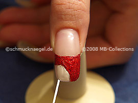 Nail art liner de color blanco
