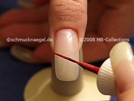 Nail art liner en rojo-Glitter