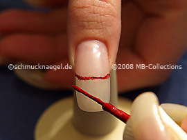 Nail art liner en rojo-Glitter