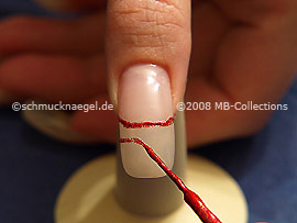 Nail art liner en rojo-Glitter