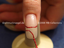 Nail art liner en rojo-Glitter