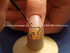 Nail art liner de color negro
