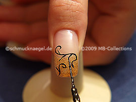 Nail art liner de color negro