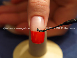 Nail art liner de color negro