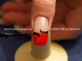 Nail art liner de color negro