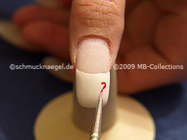 Pincel fino para nail art y el gel de color rojo