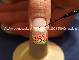 Nail art liner de color negro