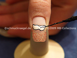 Nail art liner de color negro