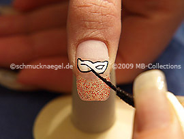 Nail art liner de color negro