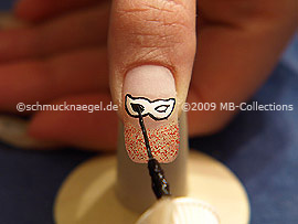 Nail art liner de color negro