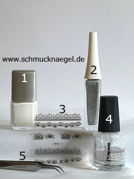 Productos para motivo '3D pegatina con piedras strass' - Esmalte, Nail art liner, Autoadhesiva tridimensional