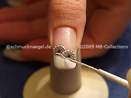 Nail art liner de color plata-Glitter