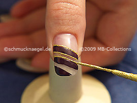 Nail art liner de color oro-Glitter