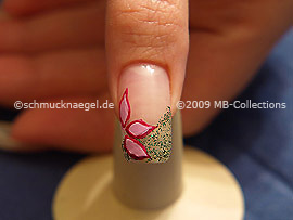 Nail art liner de color oro-Glitter