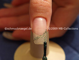 Esmalte en verde-Glitter