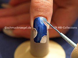 Nail art liner de color turquesa