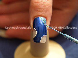 Nail art liner de color turquesa