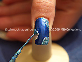 Nail art liner de color turquesa